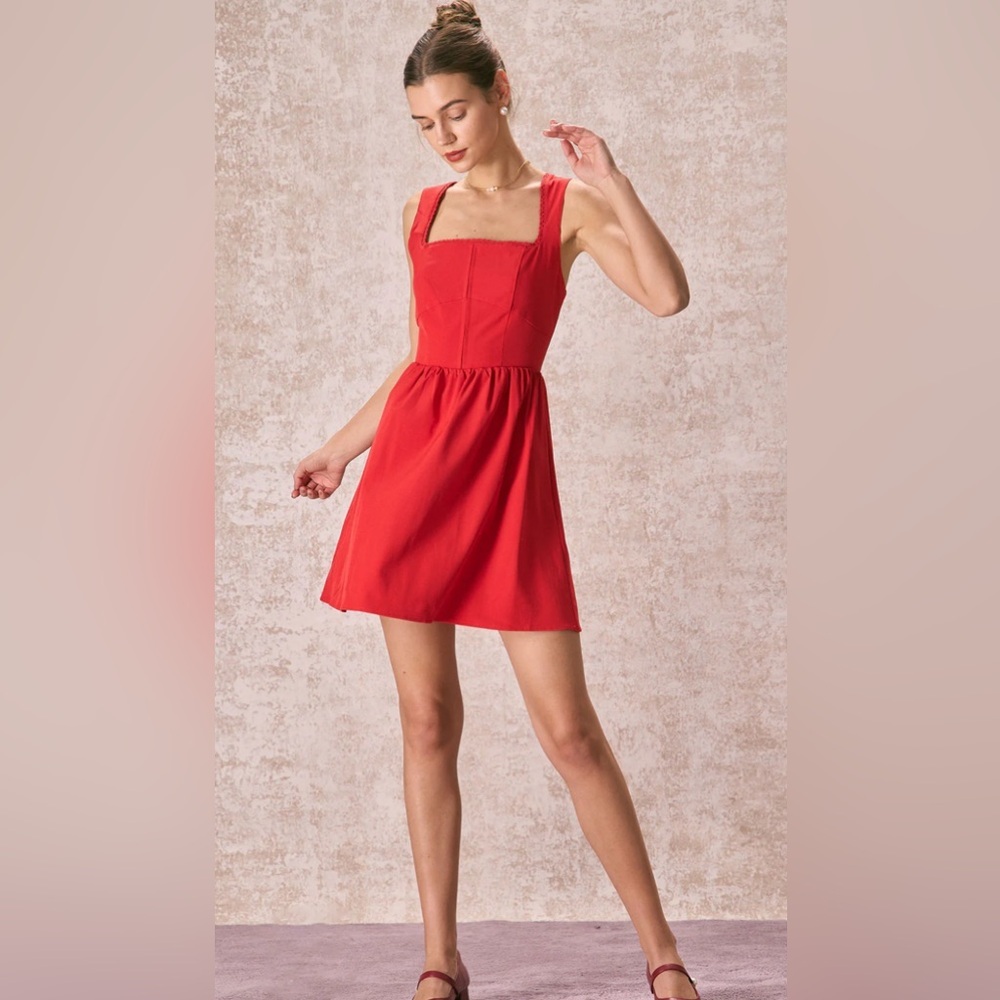 RIHOAS Red Mini Dress - Picture 3 of 5